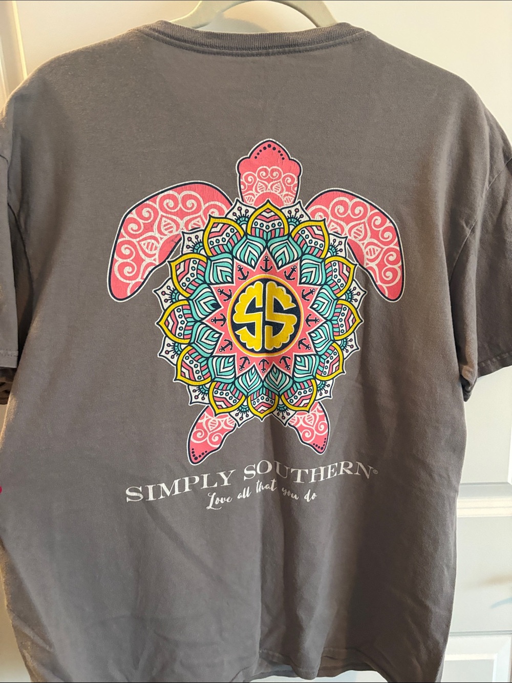 Simply Southern Short Sleeve Tee with Pink Turtle Logo